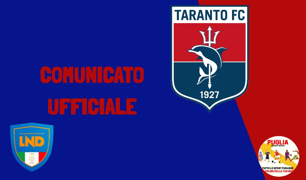 Comunicato ufficiale Taranto