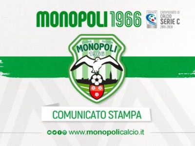 CALCIO – Vendita di mascherine non autorizzate griffate Monopoli: il comunicato del&nbsp;club
