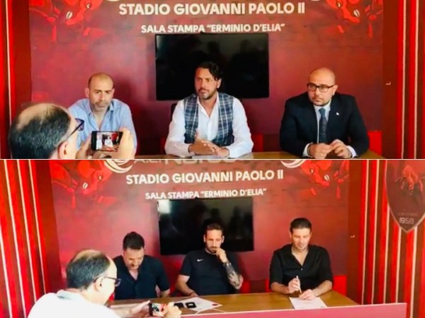 CALCIO – Nardò, dura conferenza stampa: le parole dei sei componenti della società&nbsp;presenti